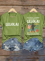 Women's Puerto Rico Printed Short-Sleeved T-Shirt