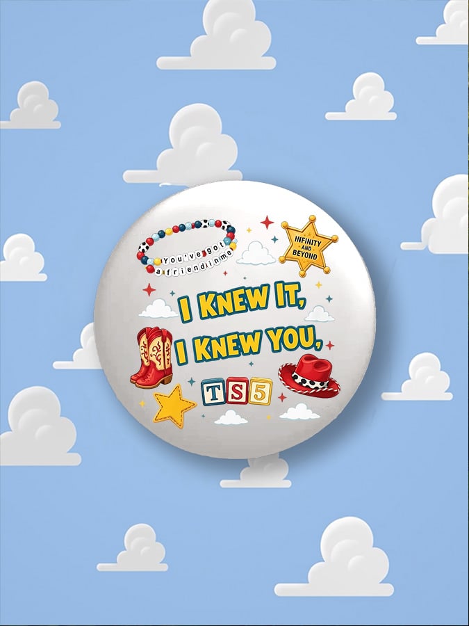 Unisex Retro I Knew It Pin-Back Button