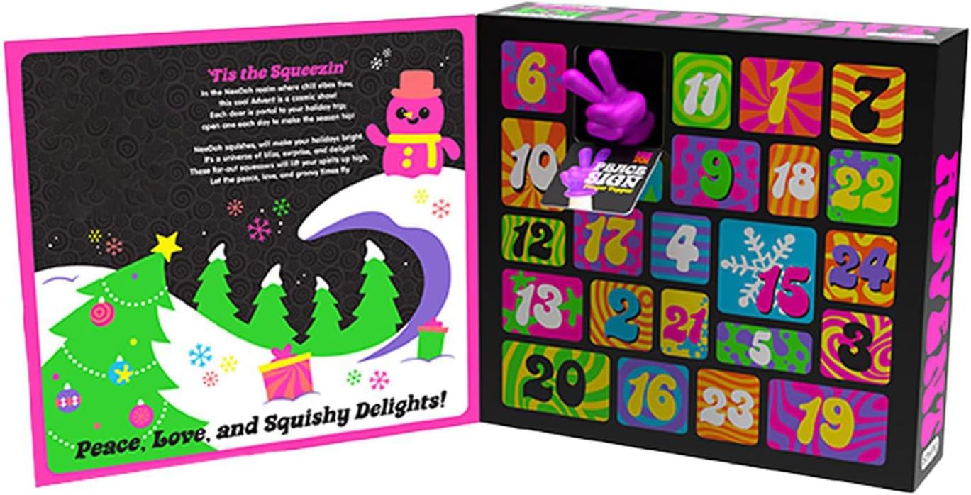 Funky Frights Halloween Advent Calendar Squishies 2026 Countdown Gift Box with 13 Mini Slow Rising Squishy Squeeze Toys - Variety Pack of Spooky Collectible Figures Halloween Party Favors