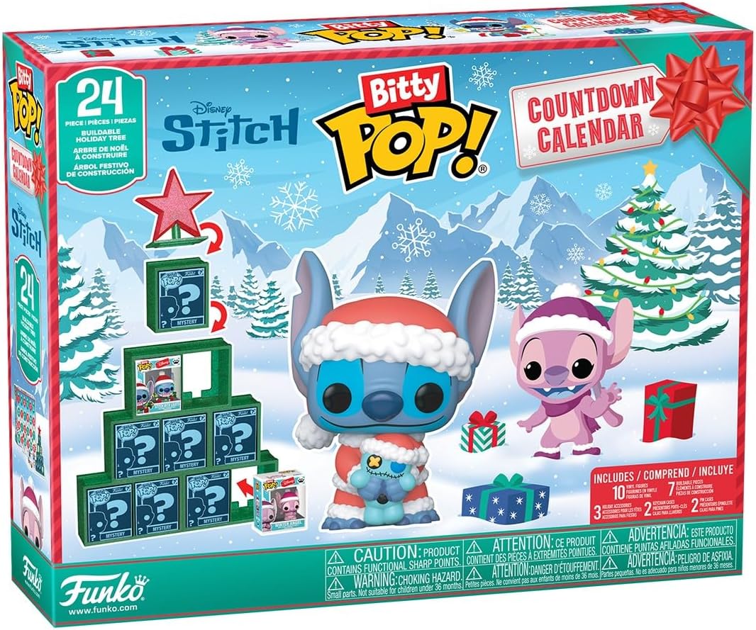 Funko Bitty POP! Advent Calendar: Lilo & Stitch Holiday - 24 Days | Official Cartoon/Animation Merch - Collectable Toy - Birthday Gift Idea for Fans and Collectors