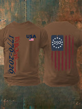 Men's USA 250TH Print Crew Neck T-Shirt