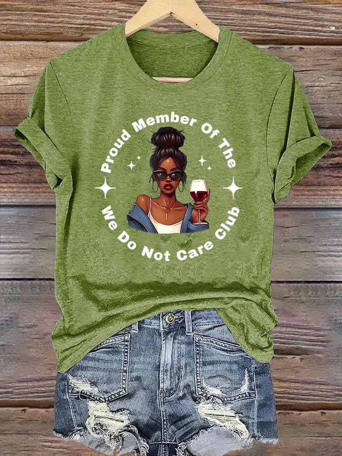 Women's  Retro Funny Proud Member Of Club Menopause Perimenopause Print T-Shirt