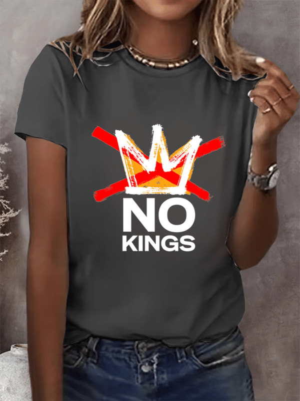🔥Buy 3 Get 15% Off Women's  America has No Kings Printed Casual T-Shirt