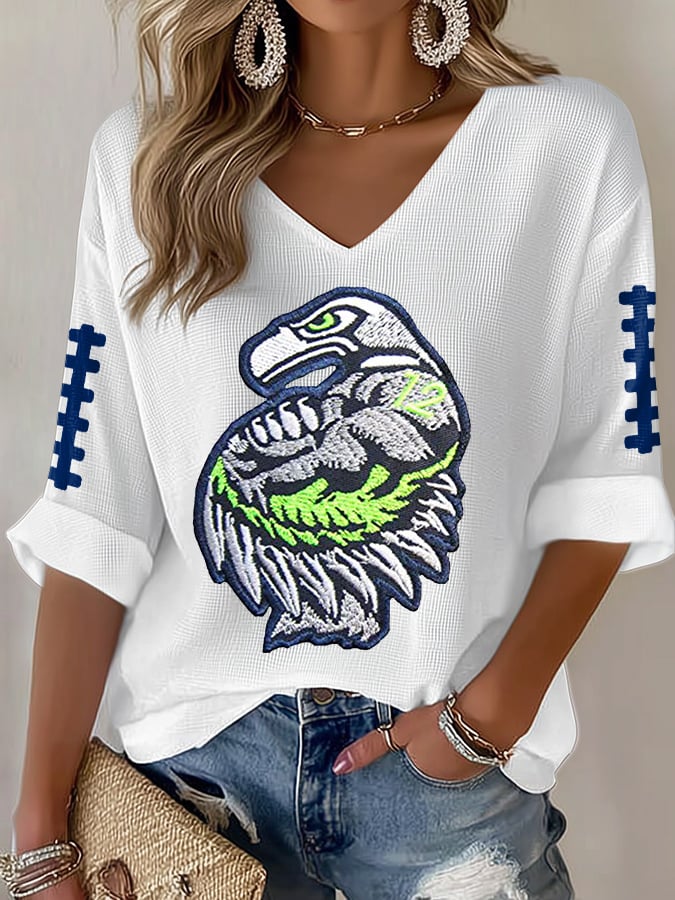 Women'S Football Print Casual T-shirt