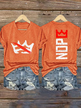 🔥Buy 3 Get 15% Off Women's  Nope, No Kings In America Print T-shirt