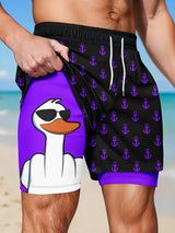 Unisex 2-in-1 Quick-Dry Beach Shorts