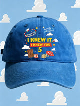 Retro I Knew It Print Baseball Cap
