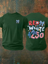 Men's  RED WHITE &250  Print  T-Shirt