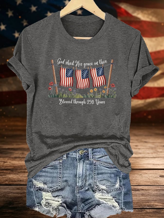Women's Blessed through 250 Years Printed T-Shirt