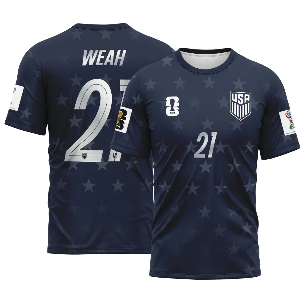 Weah 21 AOP T-Shirt 2026 World Cup USA Away