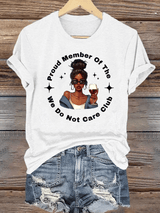 Women's  Retro Funny Proud Member Of Club Menopause Perimenopause Print T-Shirt