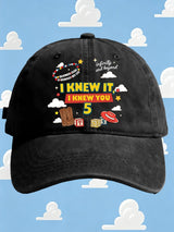 Retro I Knew It Print Baseball Cap