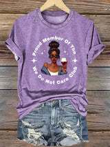 Women's  Retro Funny Proud Member Of Club Menopause Perimenopause Print T-Shirt