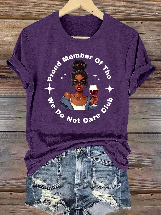 Women's  Retro Funny Proud Member Of Club Menopause Perimenopause Print T-Shirt