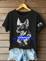 Women's Blue Line Patriotic Texas SAR K9 "Roxy" T-Shirt