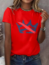 🔥Buy 3 Get 15% Off Women's  America has no kings Printed Casual T-Shirt