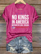 🔥Buy 3 Get 15% Off Women's  NO KINGS IN AMERICA  Print  T-Shirt