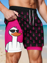 Unisex 2-in-1 Quick-Dry Beach Shorts