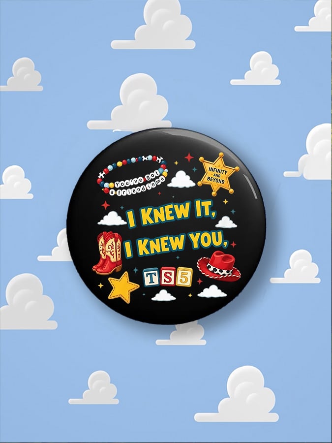 Unisex Retro I Knew It Pin-Back Button