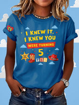 Retro I Knew It Print T-Shirt