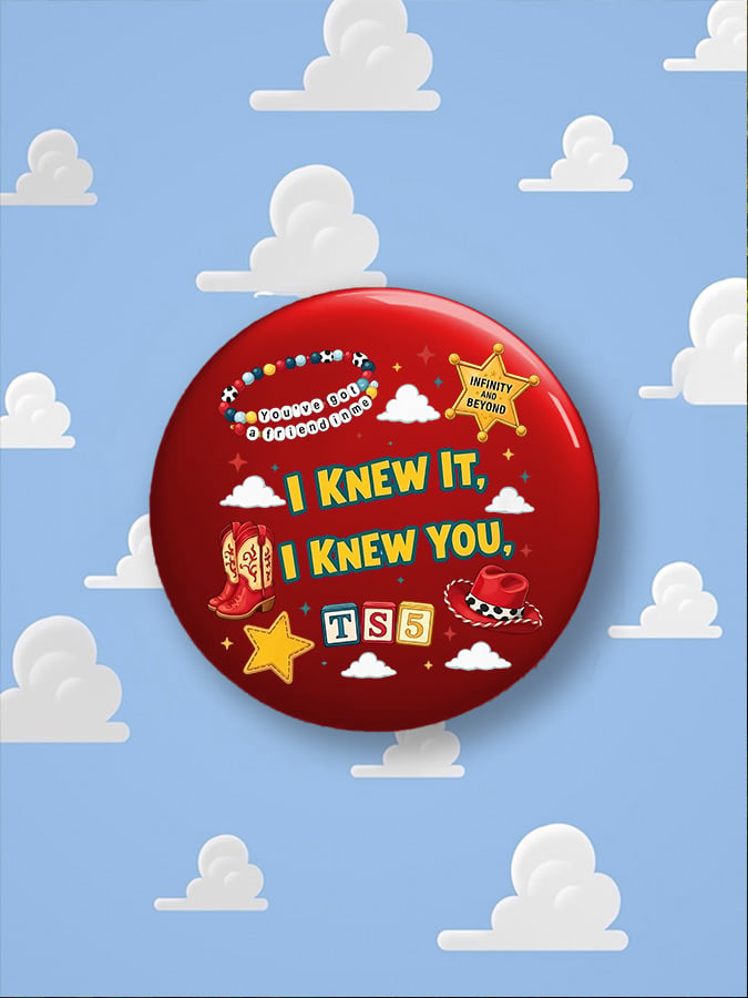 Unisex Retro I Knew It Pin-Back Button