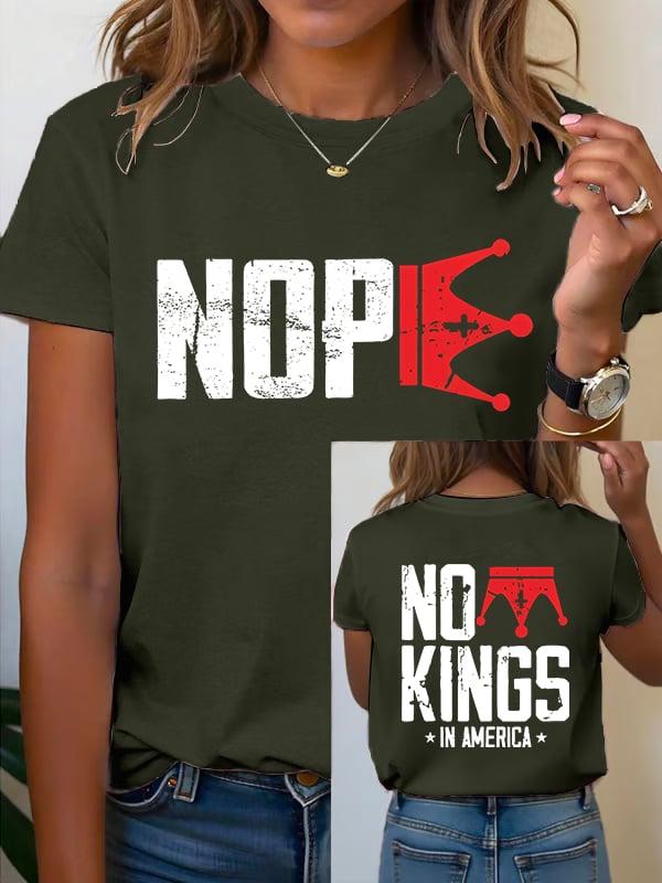🔥Buy 3 Get 15% Off Women's  No Kings In America T-Shirt