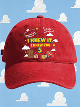 Retro I Knew It Print Baseball Cap