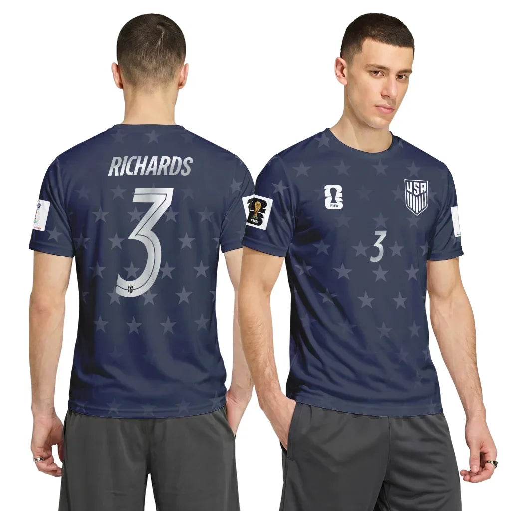 Chris Richards 3 AOP T-Shirt 2026 World Cup USA Away